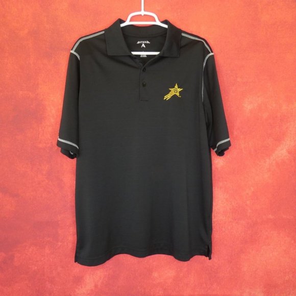 Antigua Men's Black Polo Shirt Size Large - Picture 2 of 8